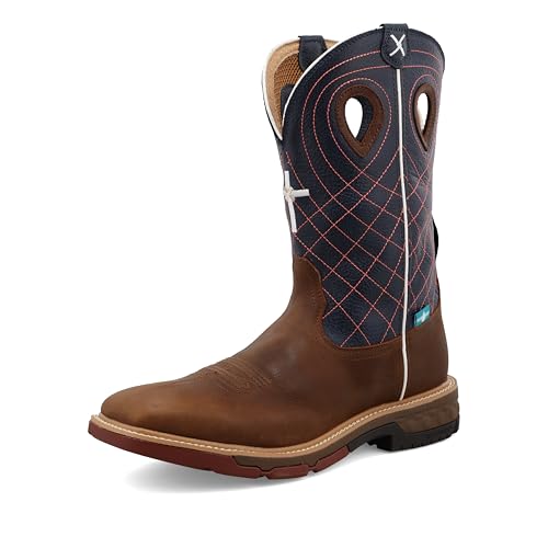 Image of Twisted X mens 12 inch Pull on Soft Toe Western Work Boot
