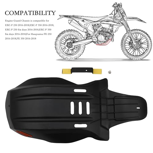 Image of Motorcycle Engine Chassis Dirt Bike Base Frame Protector Cover Guard Skid Plate for EXC-F SXF XCF XCW EXC 250 350 450 2016-2018
