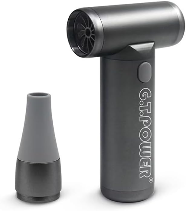 FEICHAO G.T.Power Handheld Turbo Fan Portable Removal Blowing Down for 1/10 1/14 RC Car Truck (Blue)