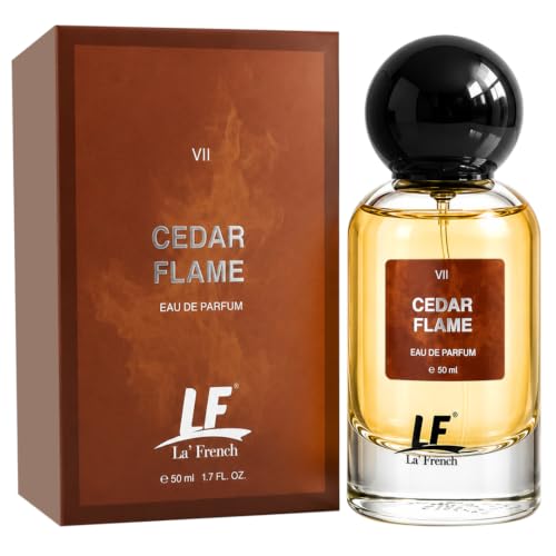 Image of La French Cedar Flame Unisex Perfume 50ml | Long Lasting Premium Fragrance | Intense & Refreshing Scent | Eau de Parfum for Men & Women | Luxury Perfume for Daily Wear, Office, Parties