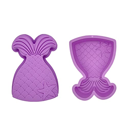 grand Moule à Gâteau Sirène Queue Antiadhésive Moule en Silicone Sirène Gâteau Pan Silicone Gâteau Moule Marine Thème Cuisson Faire des gâteaux pour les baptêmes les fêtes les anniversaires Cover