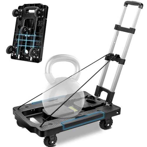 Carrinho de Carga Plataforma Até 120 kg, Carrinho de Carga Dobravel, Carrinhó Plataforma de Mão Dobrável