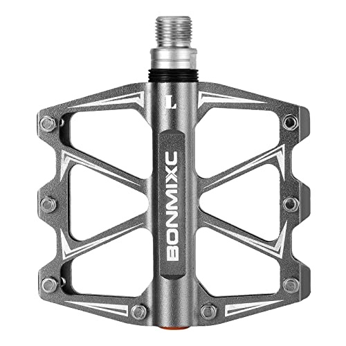 Bonmixc JHC-BP015TI Boinmixc Flat Road Bicycle Pedals Non-Slip Bmx Bike Pedals Adults Aluminum Alloy Bike Pedals Sealed Bearing 9/16 Thread cover