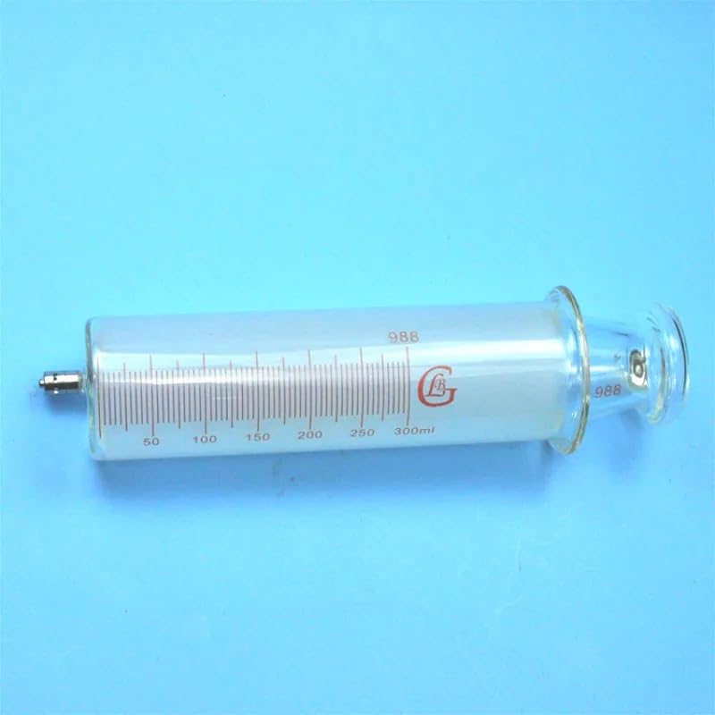 Large Glass Syringes 300ml with Glass Caliber/Ruhr Locks Caliber Glass Enema Sausage Device Sample Extractor Injector 300 CC(Ruhr Locks Caliber)