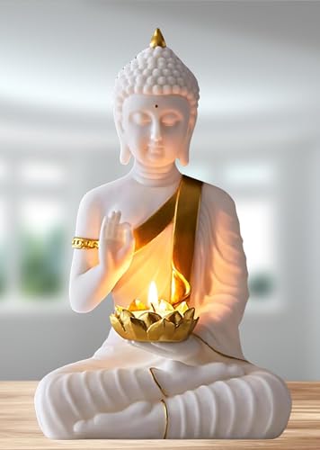 SN Handicrafts Buddha statue with tealight image