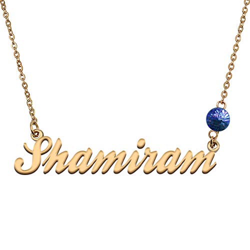 HUAN XUN Custom Choker Birthstone Shamiram Name Necklace Best