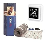 DEVI Devimat Dünnbettset Dünnbett SET mit Thermoval Touch TVT40 Regler Wifi TUYA Fußbodenheizung DSVF150 (4m2)