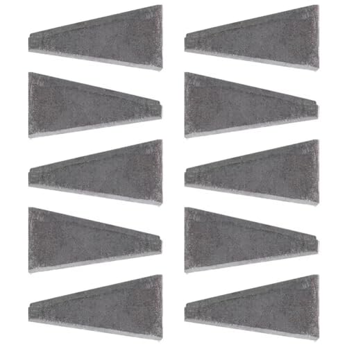 Ymxygz Juego De 10 Cuñas De Hacha De Acero Carbono para Reparación E Instalación De Hachas, Prácticas Herramientas De Cuña De Martillo De Metal para Hogar.
