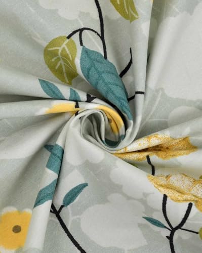 Image of 180 TC Cotton Feel All Around Elastic Fitted Bedsheets King Size, Premium Fitted Bedsheets King Size for Double Bed with 2 Pillow Covers, Size- 78 inch x 72 inch (Light Green)