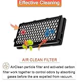 SF- AA50 Active AirClean Filter with Timestrip Indicator for Miele AirClean Filter Compatible with Miele S4 S5 S6 S8 S4000 S5000 S6000 S8000 Complete C2 C3 Compact C1 C2 Vacuum Activated carbon - Image 3