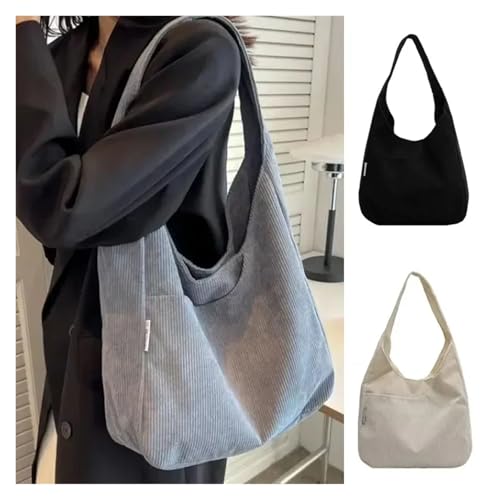 Canvas Shoulder Women's Tote Bag Corduroy Simple Casual Large Capacity Designer Handbags2