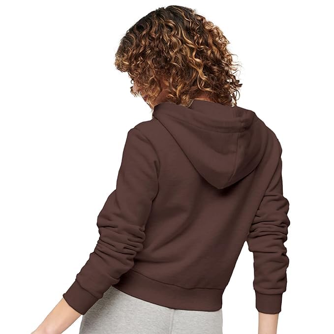 Image of FUNKY MONKEY Soft Fleece Crop Zipper Hoodie for Girls and Womens Sweatshirt