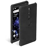 Krusell® Sony Xperia XZ2 Premium Hülle Leder „Sunne Cover“ Handyhülle Schutzhülle Handyschale Case passgenau (Vintage schwarz)