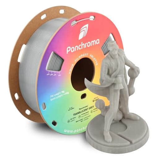 Polymaker Panchroma Translucent PLA Filament, Translucent Grey 1.75mm 3D Printing Filament, 3D Printer PLA Filament, Fit Most FDM 3D Printers, 1kg Spool (2.2lbs)