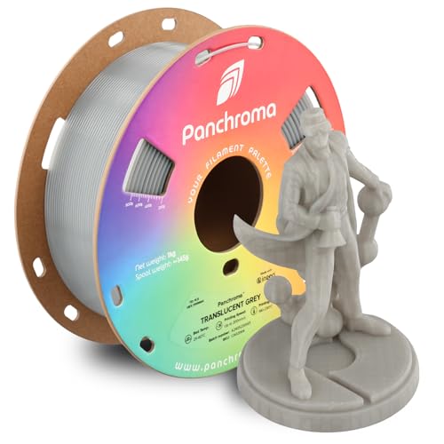 Image of Polymaker Panchroma Translucent PLA Filament 1.75mm, 1kg, Grey | Neatly Wound, Semi Transparent PLA, Easy Print & Smooth Feeding, Compatible with Bambu Lab & Most 3D Printers