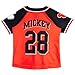 Disney Mickey Mouse Little Boys Mesh Baseball Jersey Button Down Shirt Red/Black 7-8