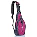 Sling Bag Chest Shoulder Unbalance Gym Fanny Backpack Sack Satchel Outdoor Bike nylon fabric pink - by LC Prime®