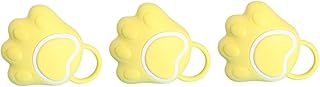 FOMIYES 3 Pcs Brush Scrub Brush for Wash Scrubber Back Scrub Shower Sponge Silcone Scrubbers Cat Paw Shape Shower Brush Brush Yellow