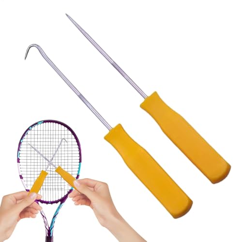 Punzón de cuerda para tenis, herramienta de reparación de conos de raqueta, gancho de raqueta, extractor profesional de raquetas, asistencia de cuerdas, accesorios de raqueta de bádminton
