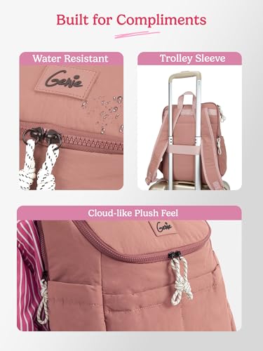 Image of Genie Plushpack Casual Backpack For Girls |15 Inch-27 Litres With 2 Compartments with Laptop, Multiple Pockets, Trolley Sleeve And Organizer |Best For Laptop, Makeup & College /Work Must-Haves