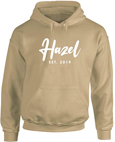 Hippowarehouse PERSONALISED Name Est. Year unisex Hoodie hooded top (Specific size guide in description)