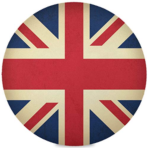 Vintage Union Jack Flag United Kingdom Round Tablecloths Washable Heat Resistant Place Tablecloths For Dining Kitchen Table 48 Inch #TOP9