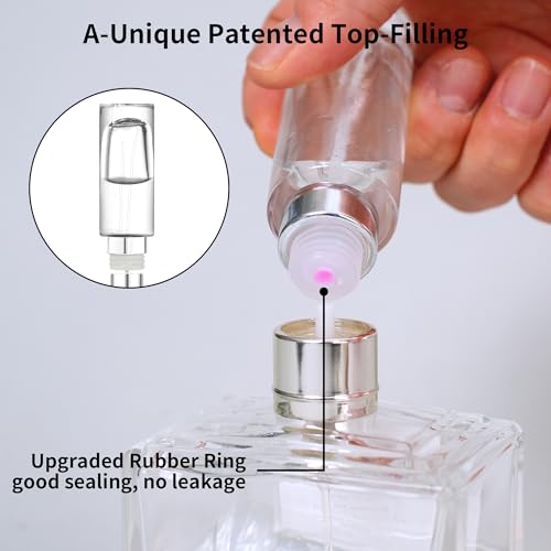 MUB 10ml Perfume Travel Refillable Atomizer Bottle Glass Unique Top-Filling Leak-Proof Spray Bottle Atomizer Sprayer for Perfume Cologne Mini Travel Size Empty Pocket Portable - Image 9