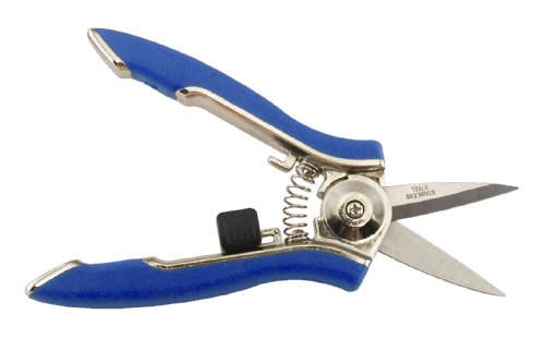Dramm 18025 with Heavy Duty Blade and Easy Grip Handle ColorPoint Stainless Steel Compact Garden Pruning Shears, Blue