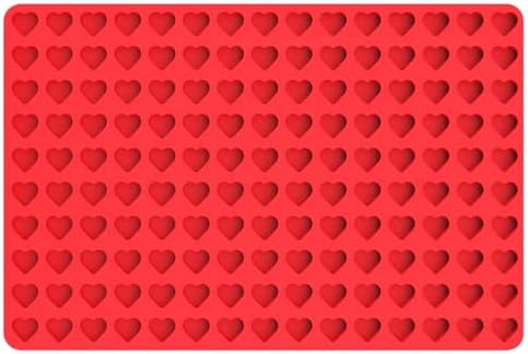 sofliym Mini Heart Silicone Molds for Chocolate, Hard Candy, Cream Cheese Mint Molds with Scraper (small heart)