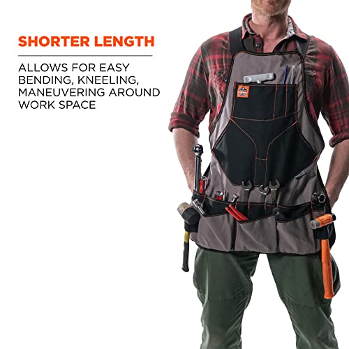 Ergodyne - 13694 Arsenal 5704 Torso Length Work Tool Apron, 22-Pockets, Gray #TOP2
