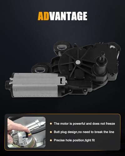 Image of ROADFAR Rear Windshield Wiper Motor Replacement for Mercedes-Benz for Vito Bus 126 2010-2014,for Mercedes-Benz for Vito Bus 2003-2007 6398201008,A6398201008 Wiper Motor 3 Pins