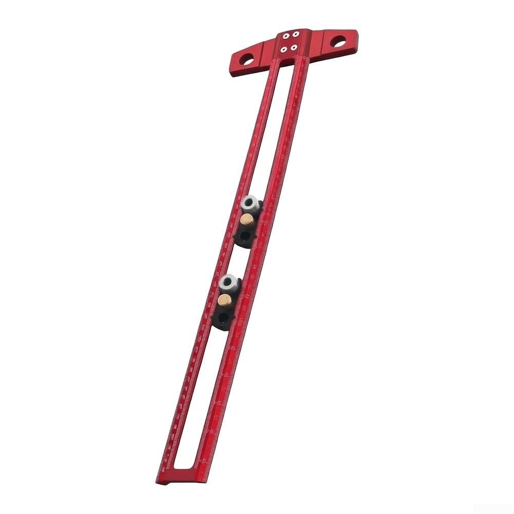 Marcador Líneas para madera 30cm con Deslizador Perforación Marcador(Red Metric 300MM)