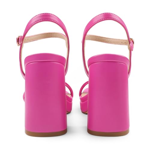 Image of JOY IN LOVE Platform Heels for Women 3.5 Inch Chunky Block Heel Ankle Strap Sandals