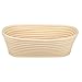 10" Oval Banneton Proofing Basket Set by Haneye, Banneton Bread Dough Proofing Rising Rattan Basket with Brotform Cloth Liner for Professional Home Bakers