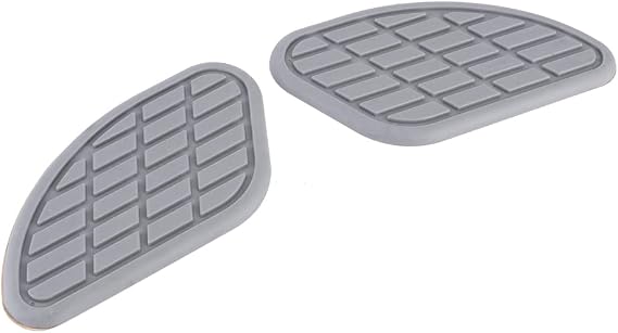 Motorcycle Fuel Tank Knee Pad, Vintage Tank Side Panels Protector Stickers Universal Gas Petrol Tank Knee Pads(Black) (Gray)