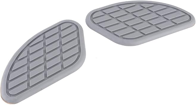 Motorcycle Fuel Tank Knee Pad, Vintage Tank Side Panels Protector Stickers Universal Gas Petrol Tank Knee Pads(Black) (Gray)