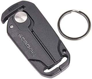 ASP Scarab Cutter for Tri-Fold Restraints, Lightweight Precision Tool for Safe Removal of Disposable Cuffs, Split Ring Attachment for Carrying on Keychains
