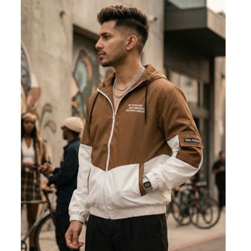 Image of Wind Cheater For Men | Winter Jacket For Men Back Print | Light Weight Men Jacket (Pack Of 1)