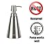 Jagurds Stainless Steel Soap Dispenser - Refillable, Reusable and Super Durable Bottle Pump for Essential Oils, Liquid Soap and Lotions in Your Bathroom or Kitchen Sink