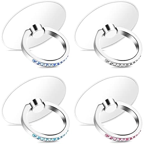 Bewudy 4 Pcs Diamond Phone Ring Holder Cover