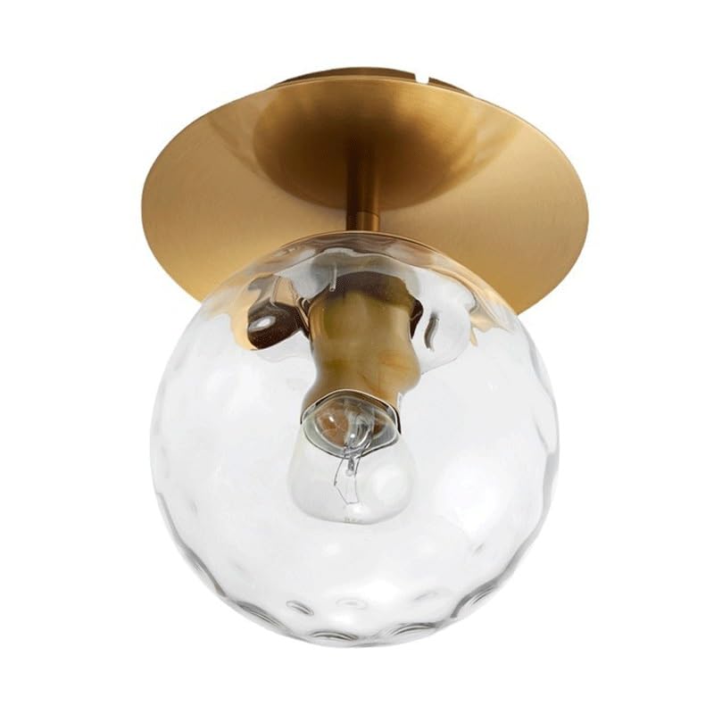 Plafonnier en fer doré et verre ciselé Creative Home, l'élégance nordique pour allée chic