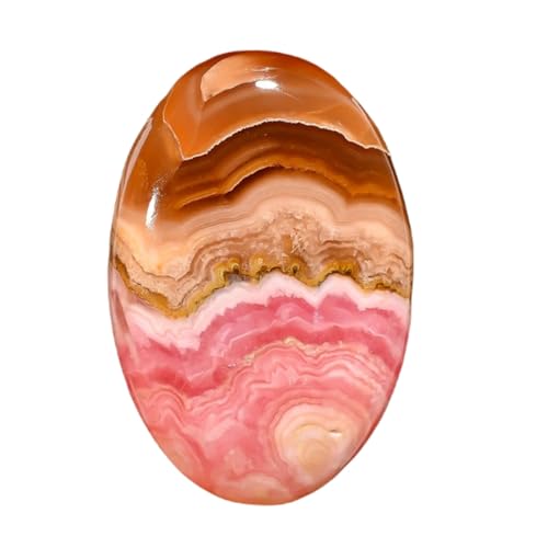 Rhodochrosite naturelle ovale 29x19x6mm cabochon en vrac pour fabrication bijoux et loisirs DIY