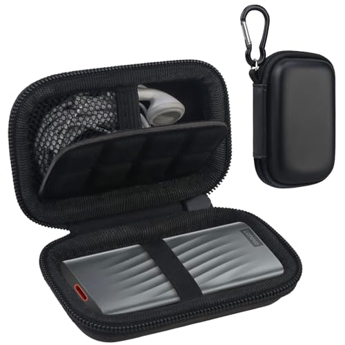 Lacdo Hard Drive Carrying Case for Lenovo P6 SSD 1TB 2TB 4TB 512GB USB-C 3.2 Gen 1 Portable External Solid State Drive Hard EVA Shockproof Travel Bag, Black -  B1D31C1-1