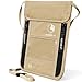 VENTURE 4TH Venture4th Passport Holder Neck Pouch with RFID Blocking – Hidden Neck Wallet (Beige)