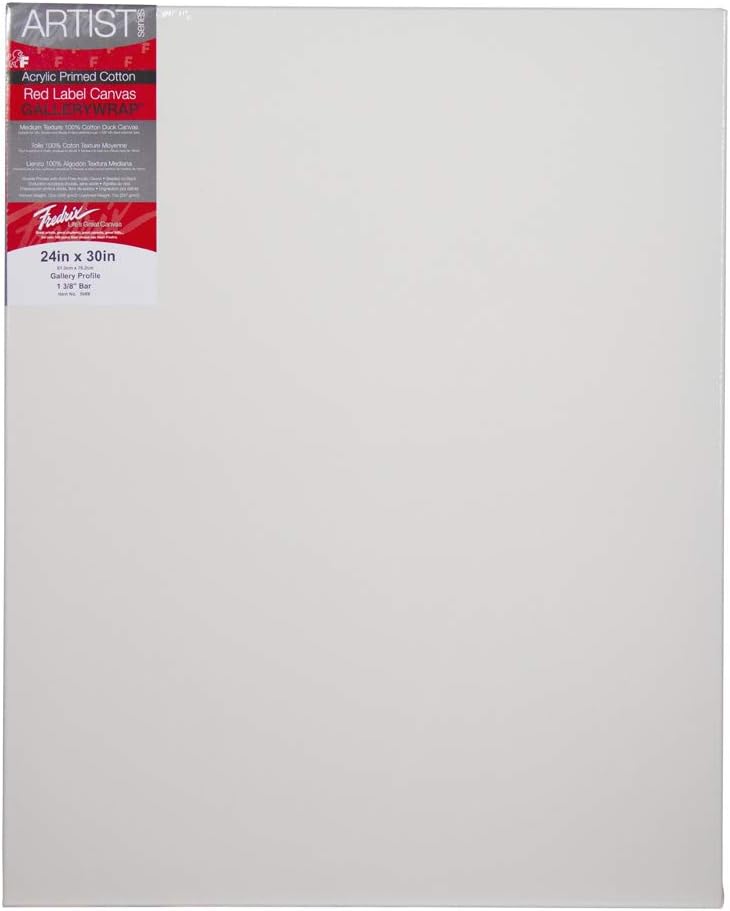 Fredrix 5088 Gallery Wrap Stretched Canvas, 24 by 30-Inch