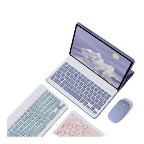 Funda de cuero con teclado OPPO Pad 3 Pro y ratón premium rosa 2