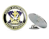 NYC Jewelers Round Navy Rescue Swimmer So Others May Live (Naval air Logo) Metal 0.75' Lapel Hat Pin Tie Tack Pinback