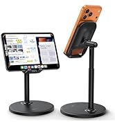 Lamicall Cell Phone Stand for Desk - Thickened Base, Height &amp; Angle Adjustable Sturdy Desktop Pho...