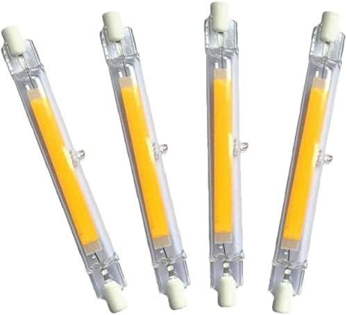 20W R7S LED Bulbs 118mm 3000 Lumens Dimmable,Cool Daylight White 6000K 200W Halogen Light Bulbs Equivalent J-Type CRI>90+ T3 Double Ended Flood Light 360°Beam Angle,4 Pack
