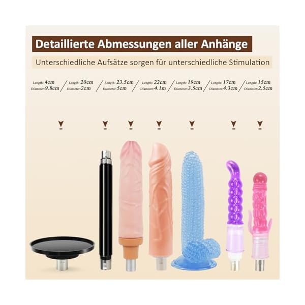 ANNGEOK Sexmaschine für Frauen Sexmaschine mit 3xlr Aufsatz Fickmaschine Sexspielzeug für die Sie Solo Fickle Maschine Frauen Extrem Sex 7 Zubehör inklusive Saugnapf Automatische Sextoy – Bild 3